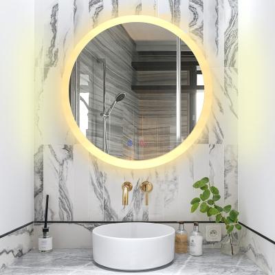 China Illuminated Wall Mounted Round Fog Light LED Light Mirror for sale