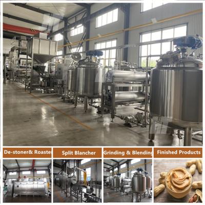 China PLC operated Peanut Butter Processing Plant Peanut Butter Production Line Peanut Paste grinding for sale