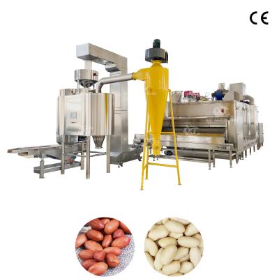 China Gebrande pinda's Air Blancher Air Pinda's Blanching Machine Nieuwe manier Pinda's Peeling Machine Geen poeder Oppervlak glad 1000-1200kg/h Te koop