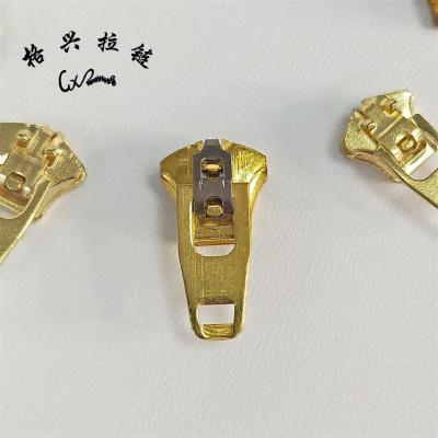 China Nickel Free Custom Sizes All YG Iron Brass Steel Single Lock Double Zipper Zipper Slider For Jeans for sale