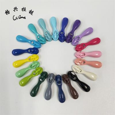 China Wholesale Custom Colored Beautiful Colored Drop NO3 Water Slider Nylon Zipper Head for sale