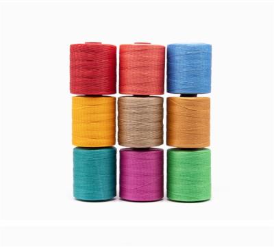 China Abrasion Resistance China Manufacturer Wax Flat Yarn Available 240 Color Polyester High Tensile Sewing Thread for sale