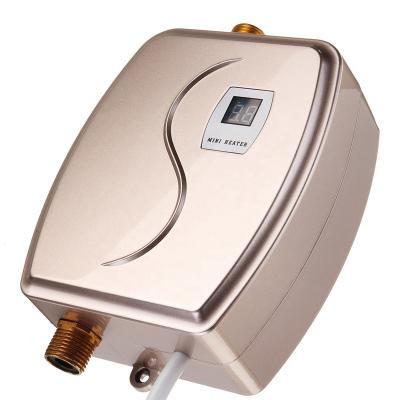 China Hotel Mini Electric Tankless Instant Hot Water Heater With LCD Display For Bathroom Toilet Kitchen Wash Shower for sale