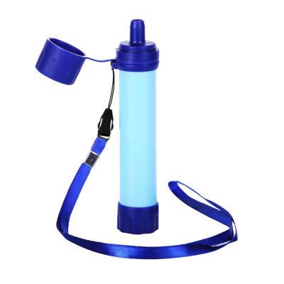 China Four Stage Physical Filtration Outdoor Portable Mini Bottle Water Filter For Backpacking Hiking Climbing Camping for sale