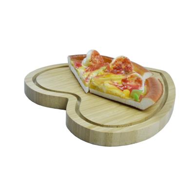 China Eco-Friendly Disposable Bamboo Heart Shaped Pizza Board Mini Cheese Board for sale