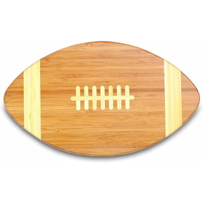 China American Football Shape Kitchen Disposable Multifunctional Eco-friendly Bamboo Bread Cutting Snack Serving Tray Cutting Board for sale