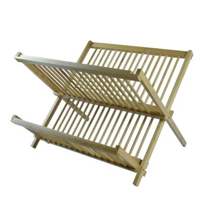 China Low Price Viable Hot Sales Folding Dish Bamboo Dish Drying Rack for sale