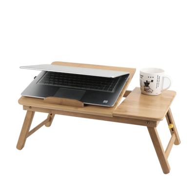 China (Size)Adjustable Adjustable Bamboo Folding Laptop Lap Desk With Cooling Fan Study Breakfast Table For Bed And Sofa for sale