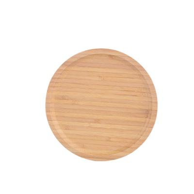 China Round Wooden Serving Tray For Hot Sale Hotel Restaurant Party Cafe Tea Bread Food Bamboo Round Wooden Serving Tray for sale