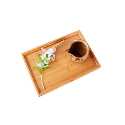 China Factory Wholesale Customizable Rectangle Viable Bamboo Serving Tray For Tea, Coffee, Restaurant Bread Directly for sale