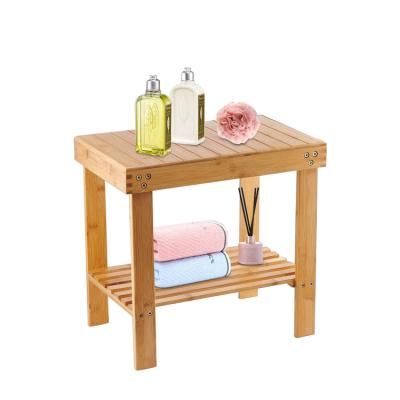 China Modern Hot Sale Bathroom Shower Bench Spa Bath Bamboo Chair Seat for sale