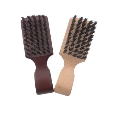 China Waterproof Custom Small Pocket Carved Wood Nylon Boar Hair Beard Brush For Men for sale