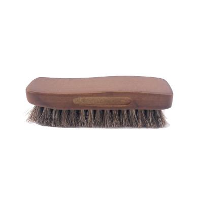 China Shoe Cleaning & Wooden Handle Horse Hair Leather Shoe Cleaning Brush for sale