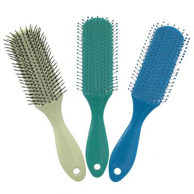 China Wholesale Waterproof PS Handle Wet Dry Nylon Bristle Detangling Cheap Hair Brush for sale