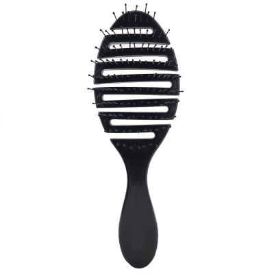 China Flex Styling Hair Brush Curved Anti-Static Fast Drying Hair Brush Salon Waterproof Heat Resistant for sale