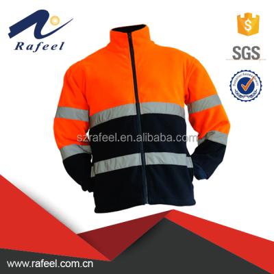 China China Orange Visibility Workwear XS-3XL Hi Strength Fleece Top Reflective Jacket Tops for sale