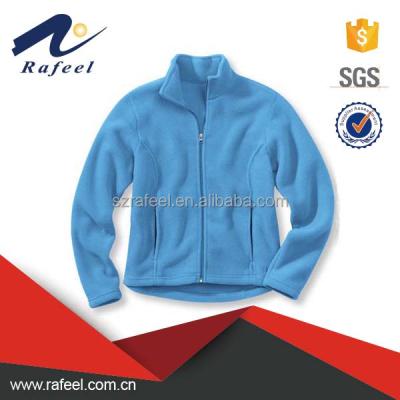 China 100% Polyester Breathable Full Zipper Front Solid Jackets OEM Service Breathable Fleece Jacket Plain Dyed Autumn Adults Worsted for sale