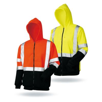 China High Visibility Fleece Anti-pilling Reflective Hoodie for sale