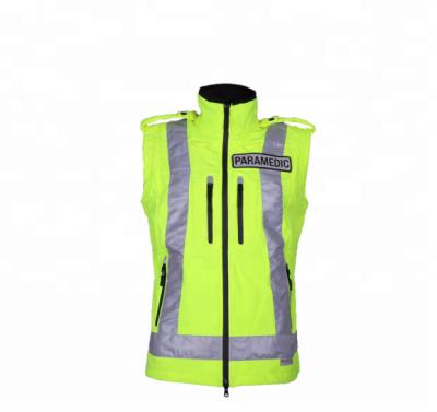 China High Visibility Hi Strength Three Layer Safety Softshell Outdoor Contrast Vest Thick Mesh for sale