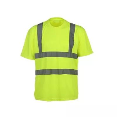 China Waterproof / Safety Polyester Round Neck Construction Visibility Tops 100% Reflective T-Shirt Safety Workwear for sale