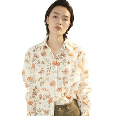 China High Quality Women Anti Shrinkage Tie Dye Plus Size Shirt Loose Fashion Casual Long Sleeve T-Shirt for sale