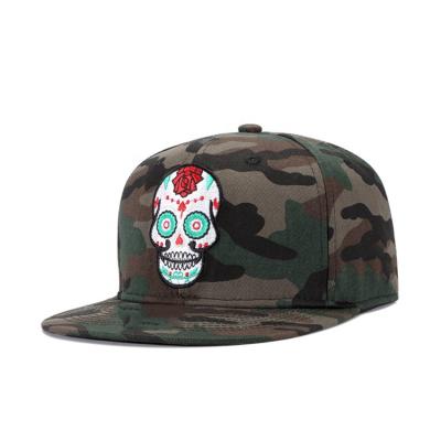 China Custom COMMON Camouflage Snapback Flat Cap Camouflage Snapback Hats With Embroidery Logo Embroidered Snapback Hats for sale