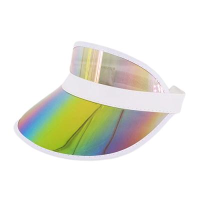 China New Fashion COMMON Plastic Elastic Headband Summer Hat Unisex Clear Transparent Colorful Sun UV Protection for sale