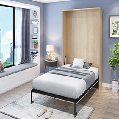 China Modern Solid Wood Murphy Bed Hardware Single Wall Folding Beds Kit (Other) Adjustable Perfect Design With Metal Frame For Bedroom for sale