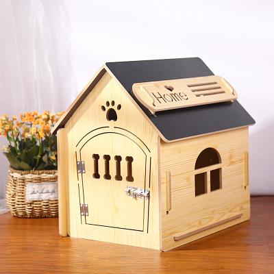 China Windproof Easy To Assemble Simple Durable Wooden Dog Kennel Small Wooden Kennels With Door For Dogs for sale