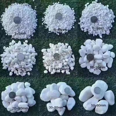 China Modern Popular Small White Stone Tumble Stone High Quality Stone Garden Gravel and Crushed Stone for Outdoor Garden Landscape Decoration for sale