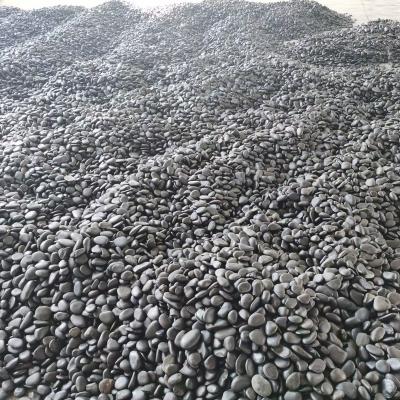 China Modern Factory Wholesale Black Stone Cobbles and Cobbles Look Stone Flooring Tiles Gravel Chips for Garden Landscape Decorations for sale