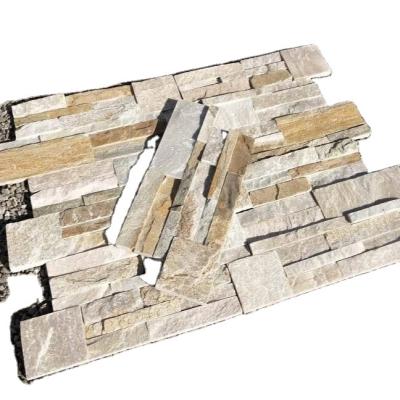 China Colorful 18x35cm S Shape Modern Pile Stone Culture Wall Stone For Wall Decoration for sale