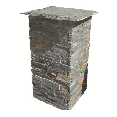 China Modern Rectangle Column Of Gate Post Pillar Cement Culture Stone Columns For Yard Building for sale