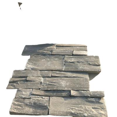 China Traditional CE Certificated Gray Slate Wall Decorative Stone For Interior And Exterior Stone Panels for sale