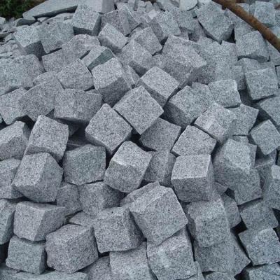 China Modern Outdoor Granite Flamed Pavers Granite Paving Cheap Gray Cube Stone Granite g603 Paving for sale