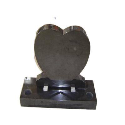 China Good Quality Modern European Germany Style Simple Design Black Granite Engraving Headstone For Sale for sale