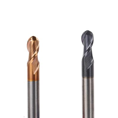 China Grinder Ball Nose End Mill Cutters 2 Flutes Radius End Mill Cutter Carbide Tool Ball Nose Milling End Mill for sale