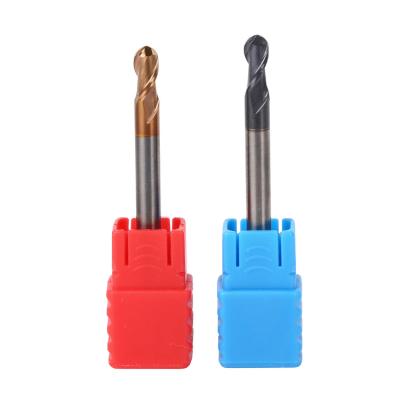 China Aluminum Grinder Center Solid Carbide 2 Flute Ball Nose End Mill for sale