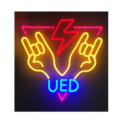 China Retail Store Letters Double Layers Acrylic Neon Sign Logo Luminous Letter Led Neon Glowing Words for sale