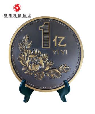 China Luminous character 20cm copper aluminum embossed business logo for sale