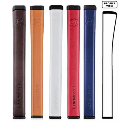 China Breathable Wholesale Genuine Leather Golf Club Grips OEM Custom Logo High Quality Golf Putter Grips for sale