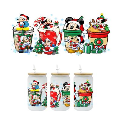 China Waterproof Hot Selling 16 OZ Libby Mug Sticker Adhesive Labels Wholesale UV DTF Cup Wrap Transfers Printing for sale