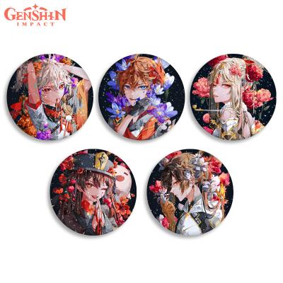 China Other Genshin impact 5.8cm fine badge flash frosted glass laser effect brooch, which supports customized and distributed images for sale