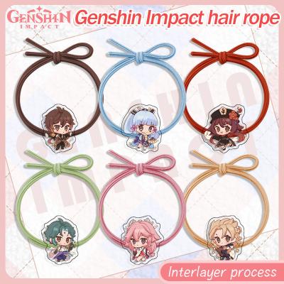 China Acrylic Rope Mobile Game Genshin Impact Cartoon Character Hair Accessories Headwear Support Finishing Customization for sale