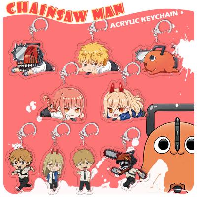 China Acrylic Chainsaw Man Acrylic Pendant Key Chain With 6cm Height, Double Sided HD Pattern, Support Customization for sale