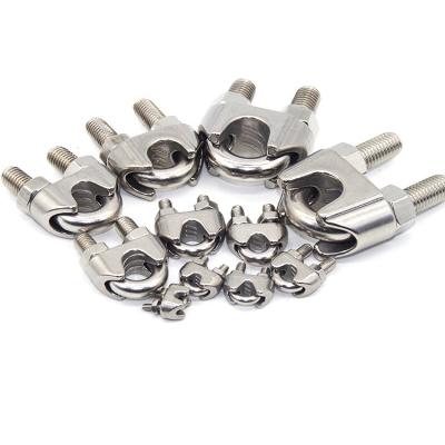 China Durable U Type Clamp Wire Clips M2/3/4/5/6/8/10/12/14mm Rope Clip Cable Bolts Rigging Hardware Clamps 304 Stainless Steel for sale