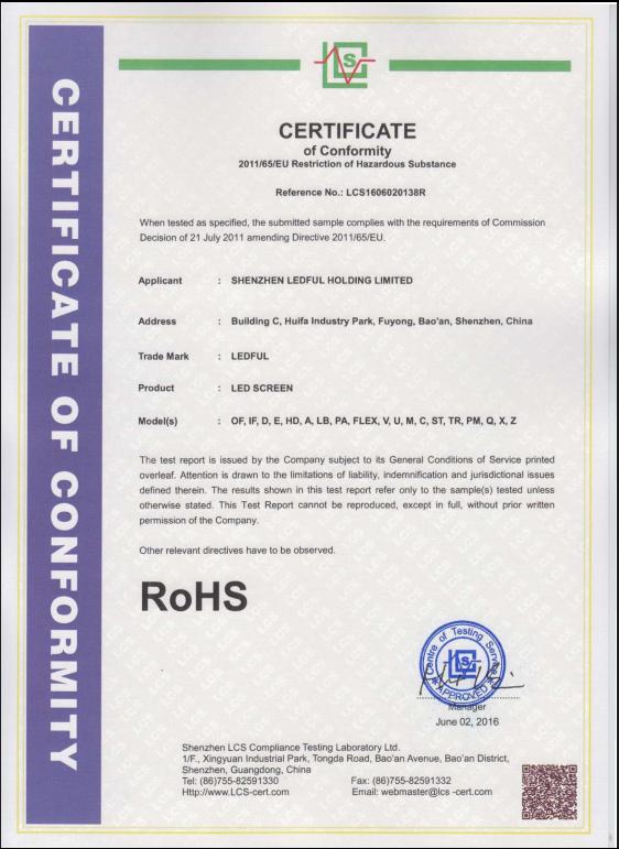 RoHS - Shenzhen Ledful Electronics Company Limited