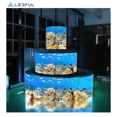 China Customized flexible indoor indoor P2 240x120mm customized large flexible smd led display screens for sale