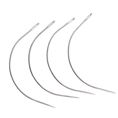 China Handmade Sewing 25 Packs Curved Needle C Shape Hair Weaving Needle High Quality for sale