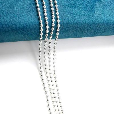 China DIY Jewelry Accessories Ball Chain Stainless Steel Ball Chain Necklaces In Silver Color Pearl Chain Necklace for sale